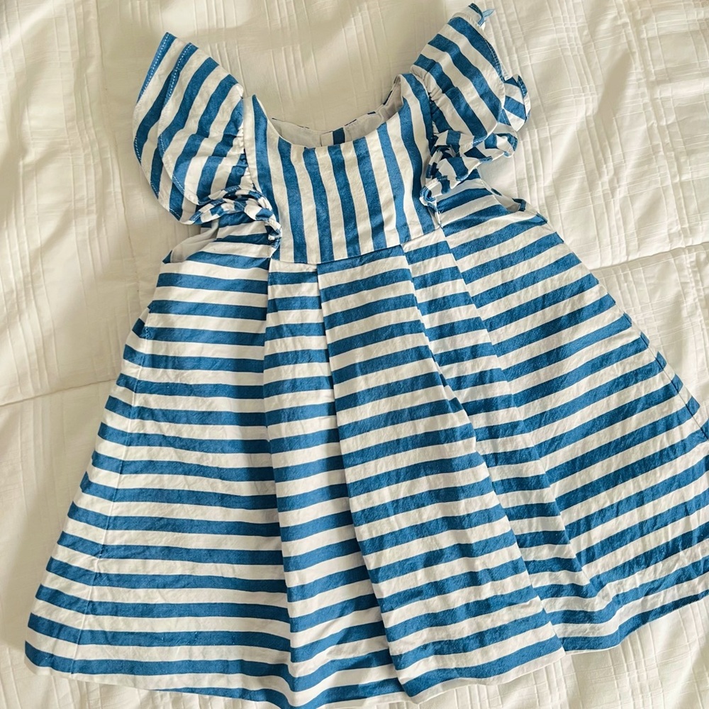 Jacadi Nautical Striped Dress - 6 months